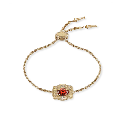 SPURWEST ULTRA MINI BELT BUCKLE BIRTHSTONE BRACELET