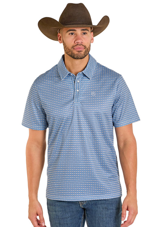 *FINAL SALE* TM51T07536 | ROCK & ROLL MENS INDIGO SNAP POLO