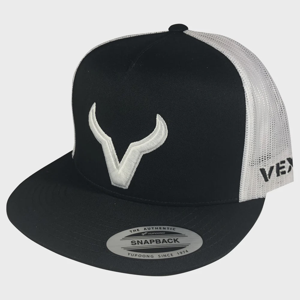 HT-219-002 | VEXIL WHITE ICON BLACK/WHITE MESH CAP