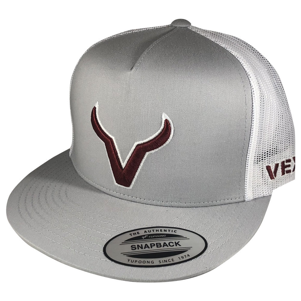 HT-219-003 | VEXIL MAROON ICON GRAY/WHITE MESH CAP