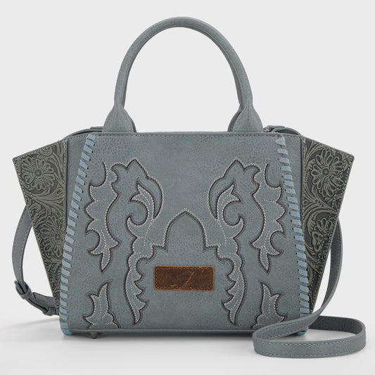 WG145G-8300JN |  WRANGLER EMBROIDERED TRAPEZOID CONCEALED CARRY TOTE - JEAN