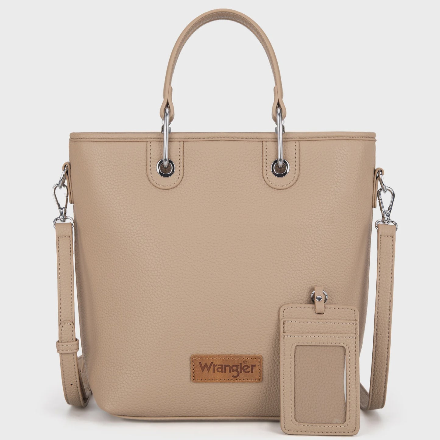 WG188-8312KH | WRANGLER KHAKI TOP HANDLE TOTE WITH DETACHABLE KEY RING CARD HOLDER