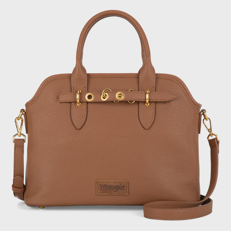 WG201-8012BR | WRANGLER BROWN TOP HANDLE BAG