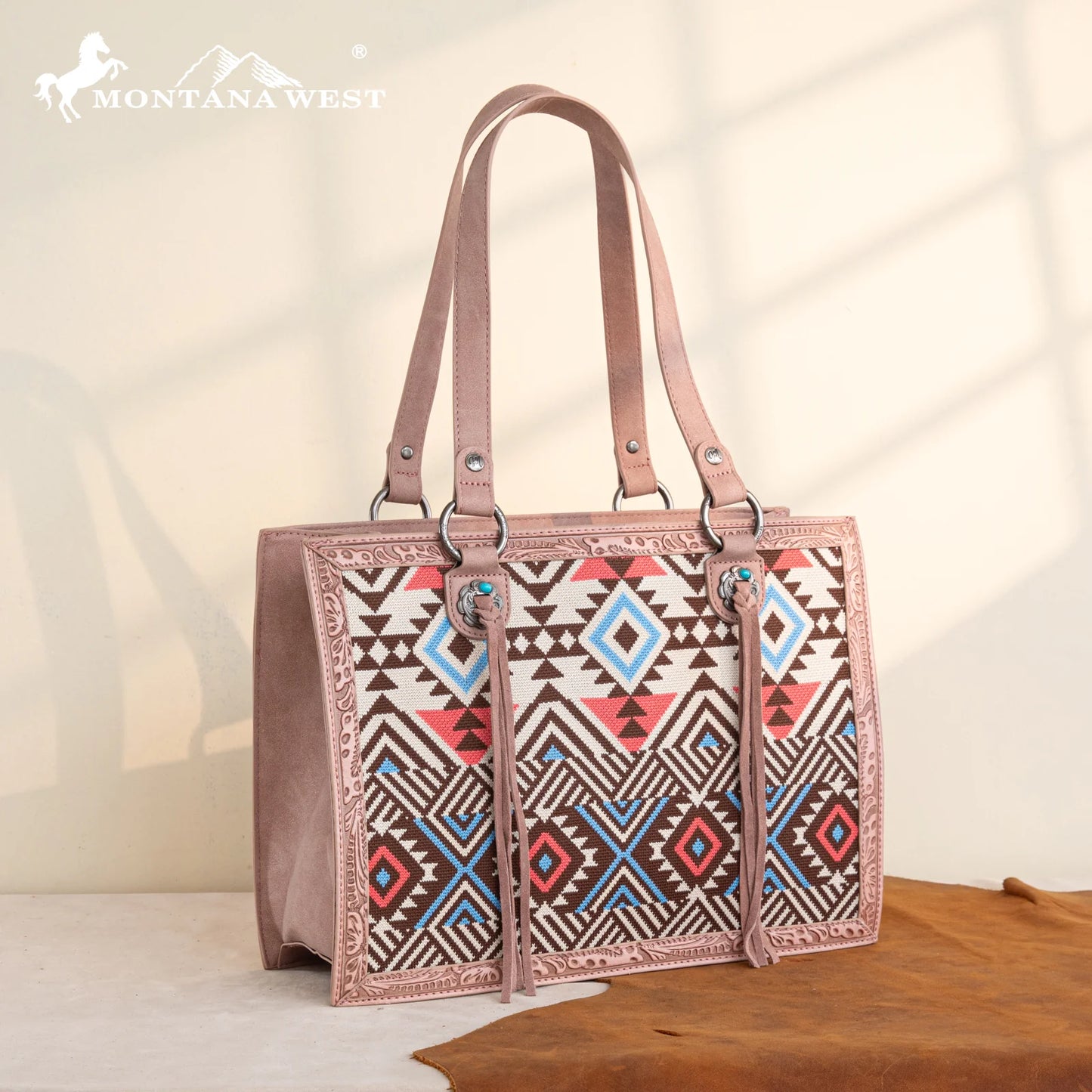 Montana West Aztec Tapestry Concealed Carry Tote