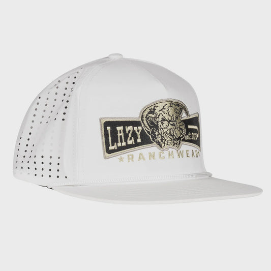 LAZY J RANCH WHITE DIAMOND BANNER PERFORMANCE ROPE CAP
