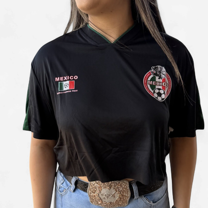 MEX01-CROP-C1 | WOMEN'S CROPPED MEXICO TEAM JERSEY TOP