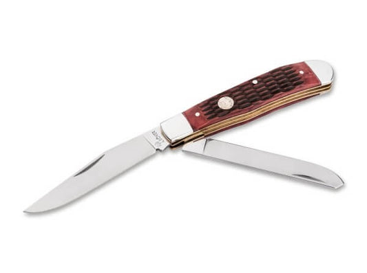 110881 | BOKER GERMANY TREEBRAND 1095 TRAPPER JIGGED BROWN BONE KNIFE