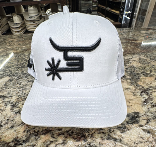 SPIN'EM LEGEN ADJUSTABLE CAP - WHITE/BLACK LOGO