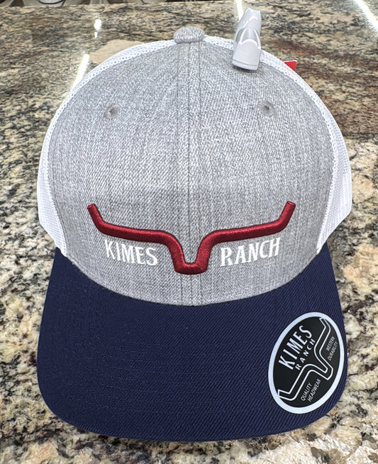 KIMES RANCH HEATHER GREY/WHITE/NAVY STR8 EDGE CAP
