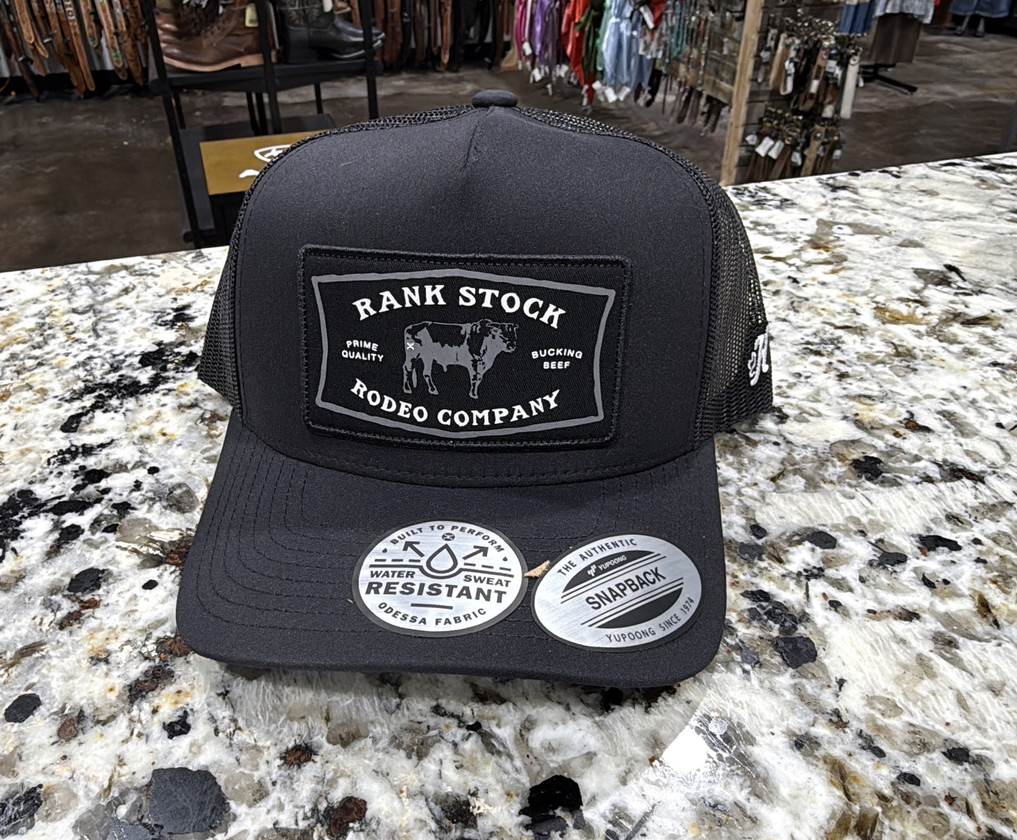 2661T-BK | HOOEY "RANK STOCK" CAP - BLACK/BLACK
