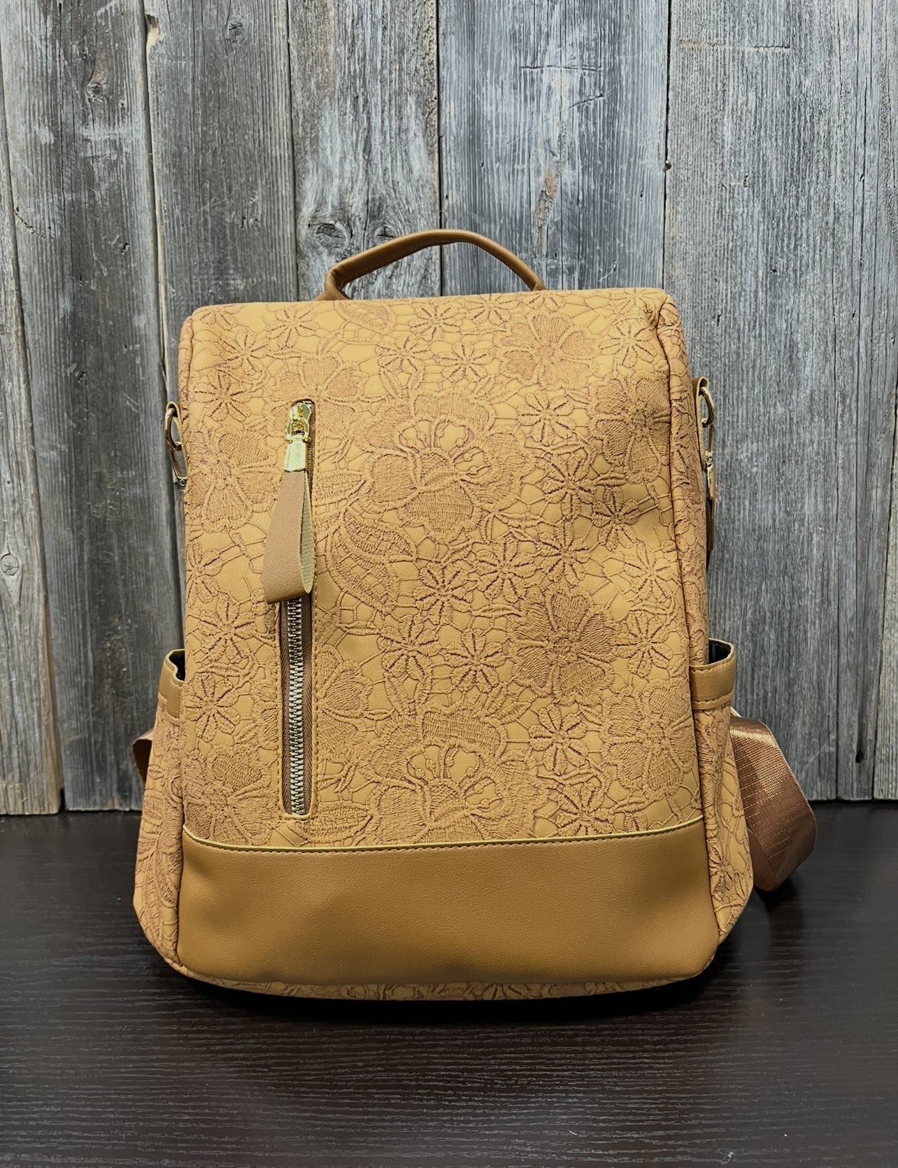 WOMENS FLORAL EMBROIDERY BACKPACK