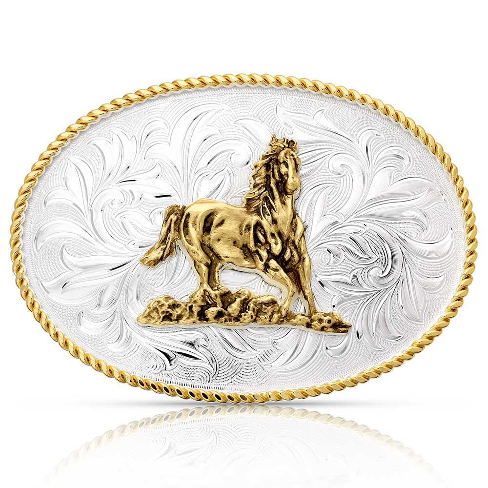 1256-463 / ROSEBUD LEGACY GALLOPING HORSE BUCKLE