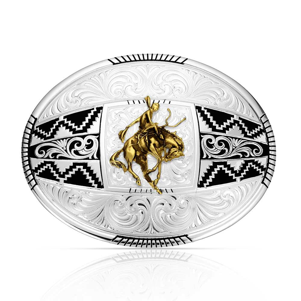 56200-422 | MONTANA SILVERSMITH OVAL AZTEC FILIGREE RANCH RODEO