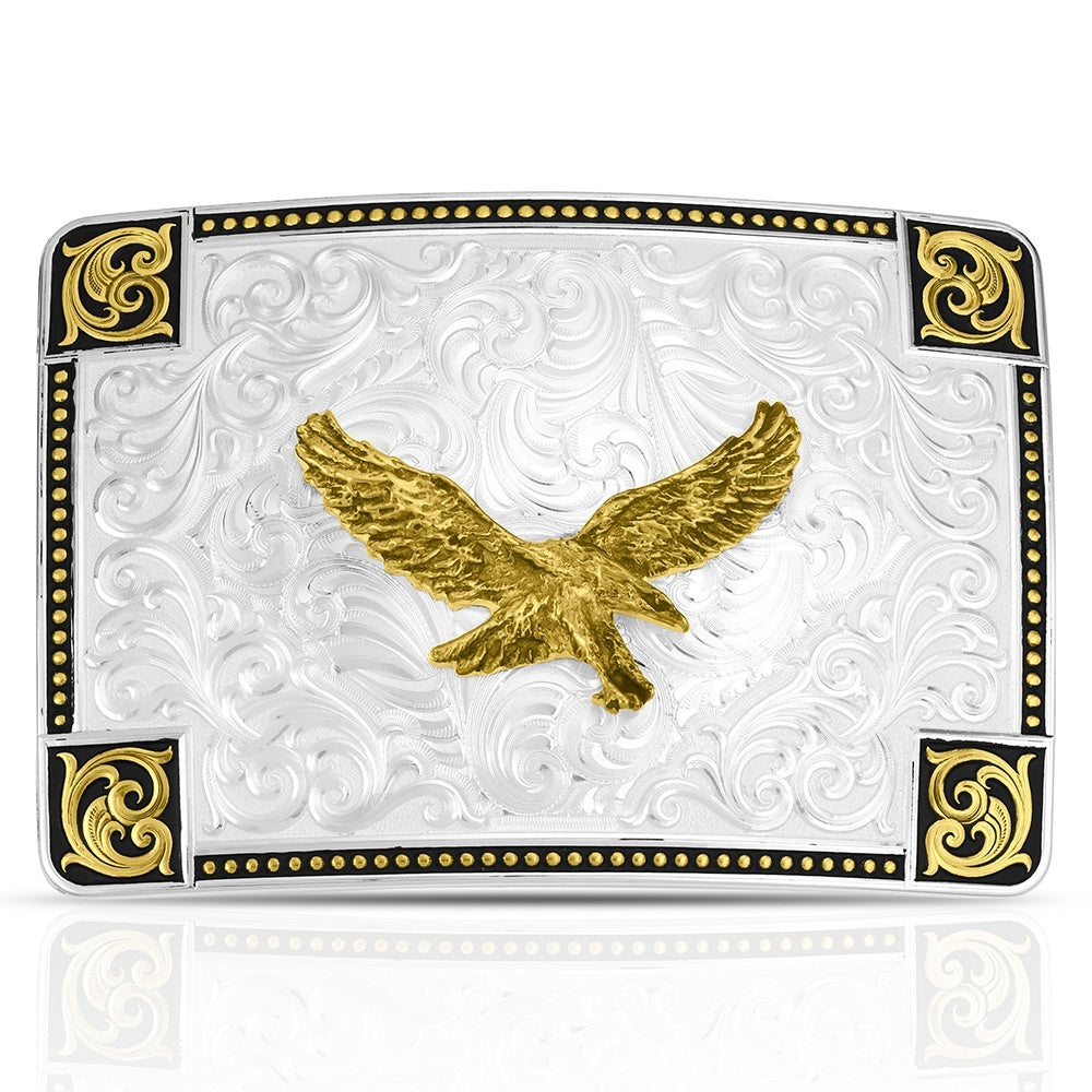 57010-696 | MONTANA SILVERSMITHS SIERRA FORGE WITH EAGLE SQUARE BUCKLE