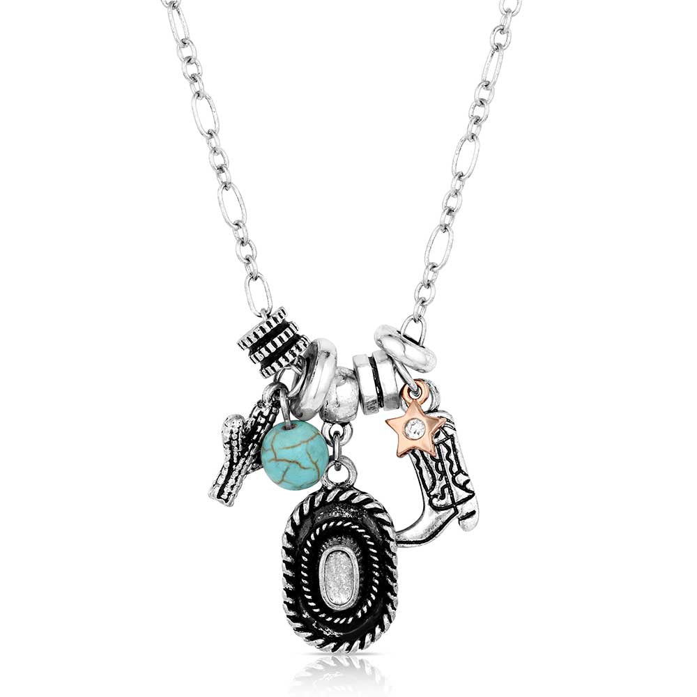 ANC6256 | ATTITUDE JEWELRY COUNTRY CONNECTIONS CHARM NECKLACE