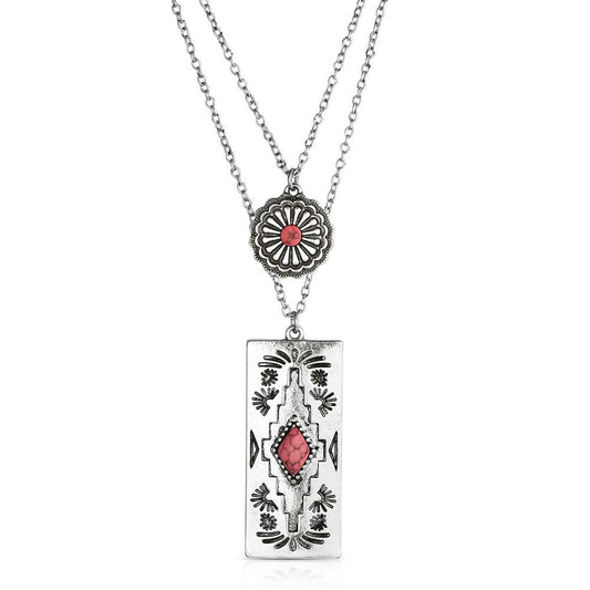 ANC6356 | BAR B PINK NECKLACE