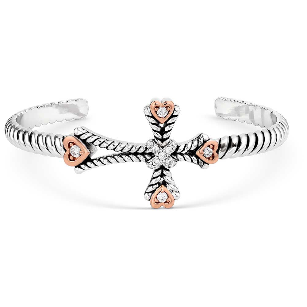 BC6040 | MONTANA SILVERSMITHS FAITH IN MY HEART CROSS BRACELET