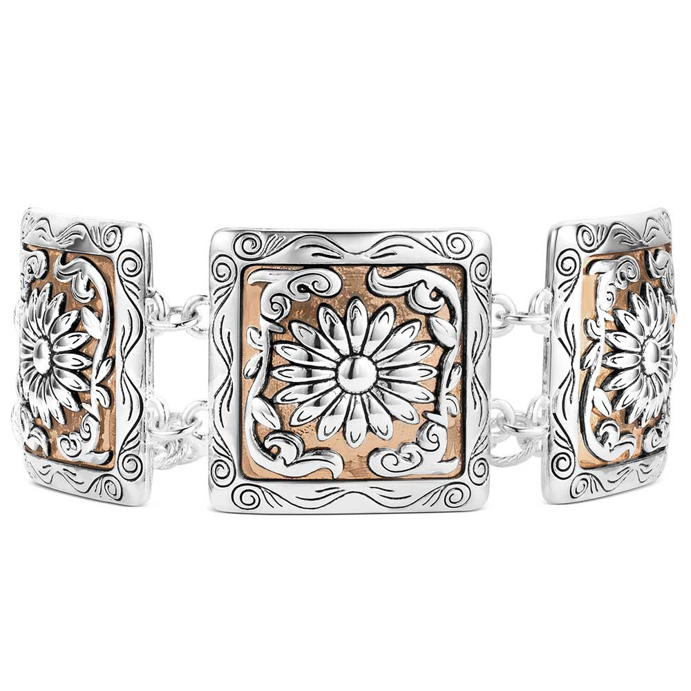 BC6464 | MONTANA SILVERSMITHS RANCH HOUSE FLORAL BRACELET