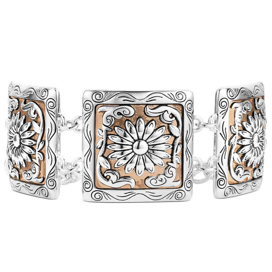 BC6464 | MONTANA SILVERSMITHS RANCH HOUSE FLORAL BRACELET