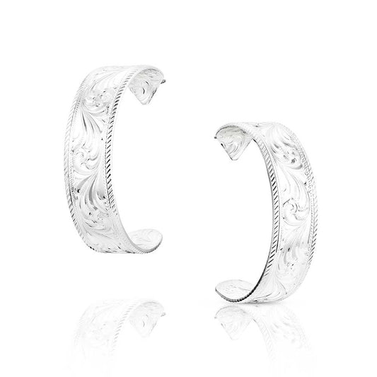 ER6063 | MONTANA SILVERSMITHS OUT WEST HOOP EARRING