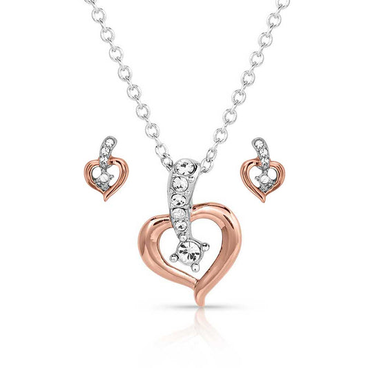 JS5626 | MONTANA SILVERSMITHS HEART ON THE LINE JEWELRY SET