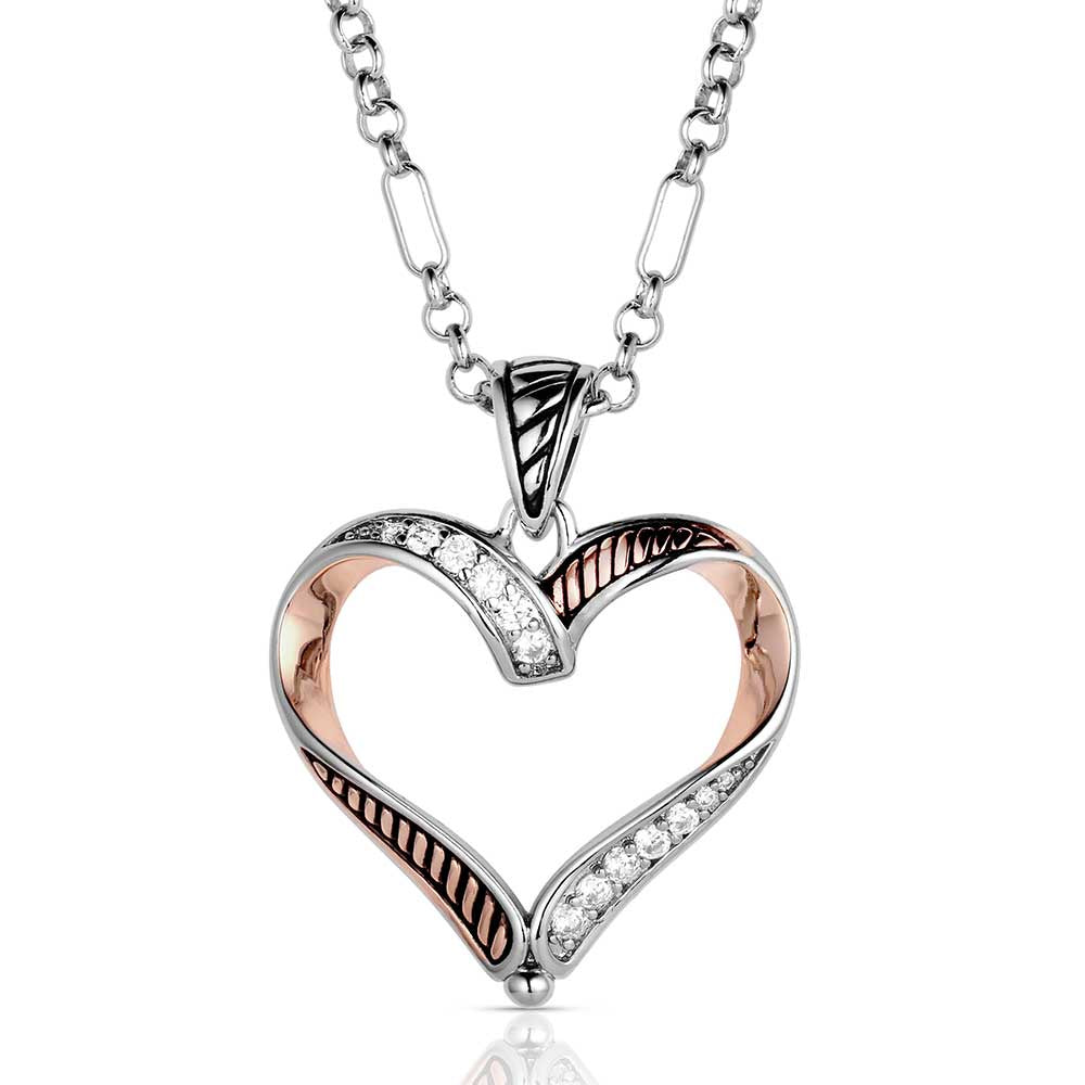 NC3979RG | MONTANA SILVERSMITH FACETS OF LOVE GOLD HEART NECKLACE