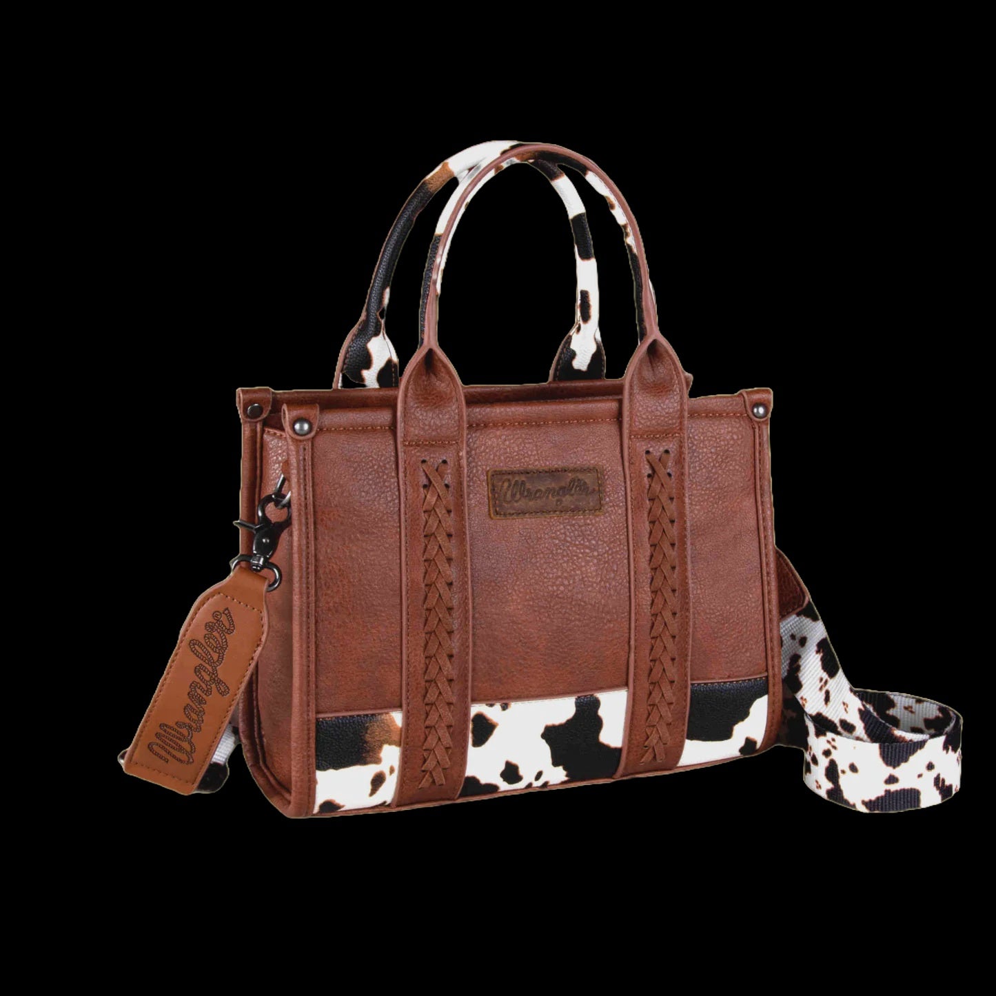 WG102-8120SBR | WRANGLER BROWN COWPRINT TOTE