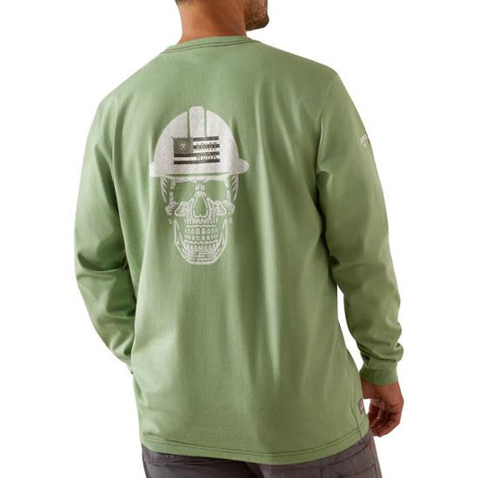 10055095 | ARIAT MENS FR ROUGHNECK SKULL LS TEE
