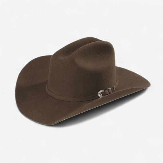 JUSTIN FELT 3X RODEO HAT CHOCOLATE PRESHAPED 4 INCH BRIM
