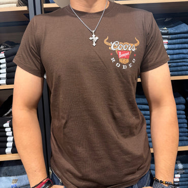 47-331-123 | MENS DARK BROWN COORS BANQUET RODEO SS TEE