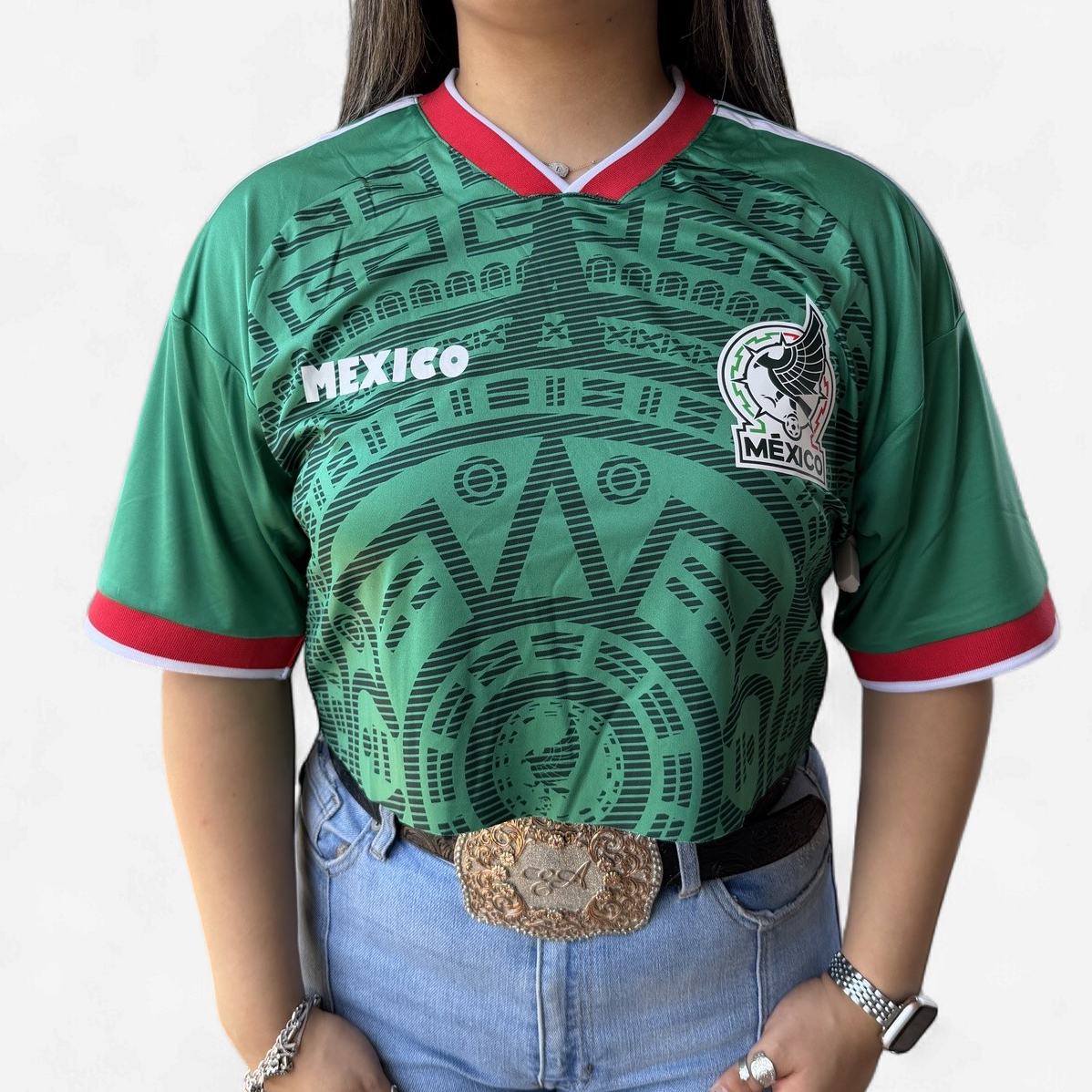 MEX05-CROP-C64 | WOMEN'S CROPPED MEXICO JERSEY