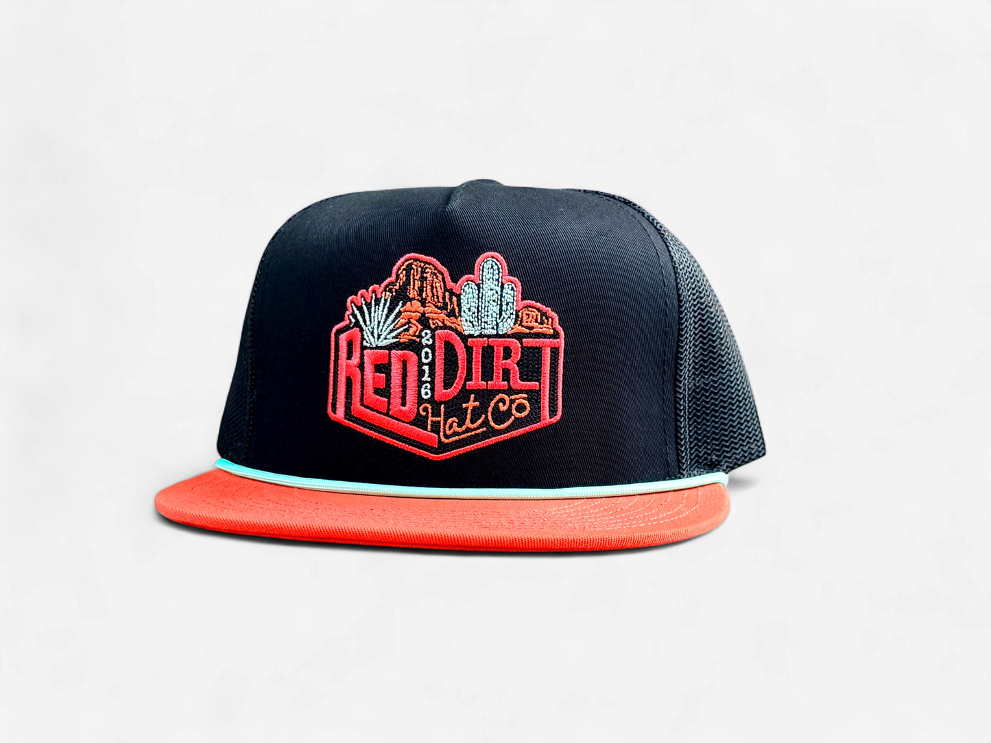 RDHC-562 | RED DIRT AGAVE BLACK CORAL BILL MINT ROPE CAP