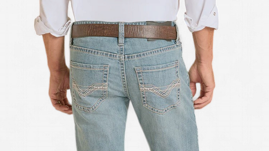 BM1PD09119 | ROCK&ROLL MEN'S REGULAR FIT STEP STITCH STRAIGHT LEG JEAN - LIGHT VINTAGE