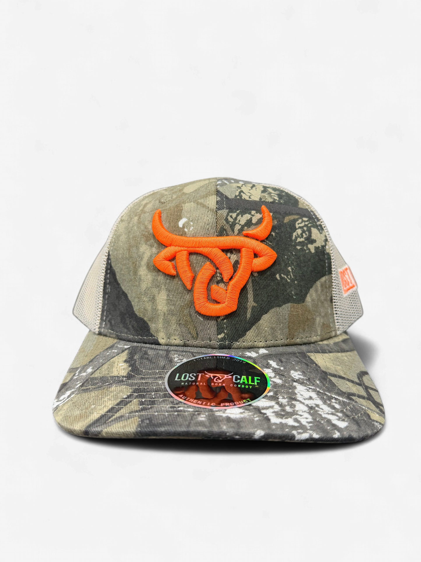 * FINAL SALE * LOST CALF CAMO W/ORANGE LOGO CAP