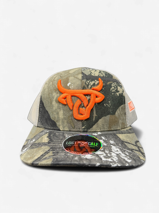 * FINAL SALE * LOST CALF CAMO W/ORANGE LOGO CAP