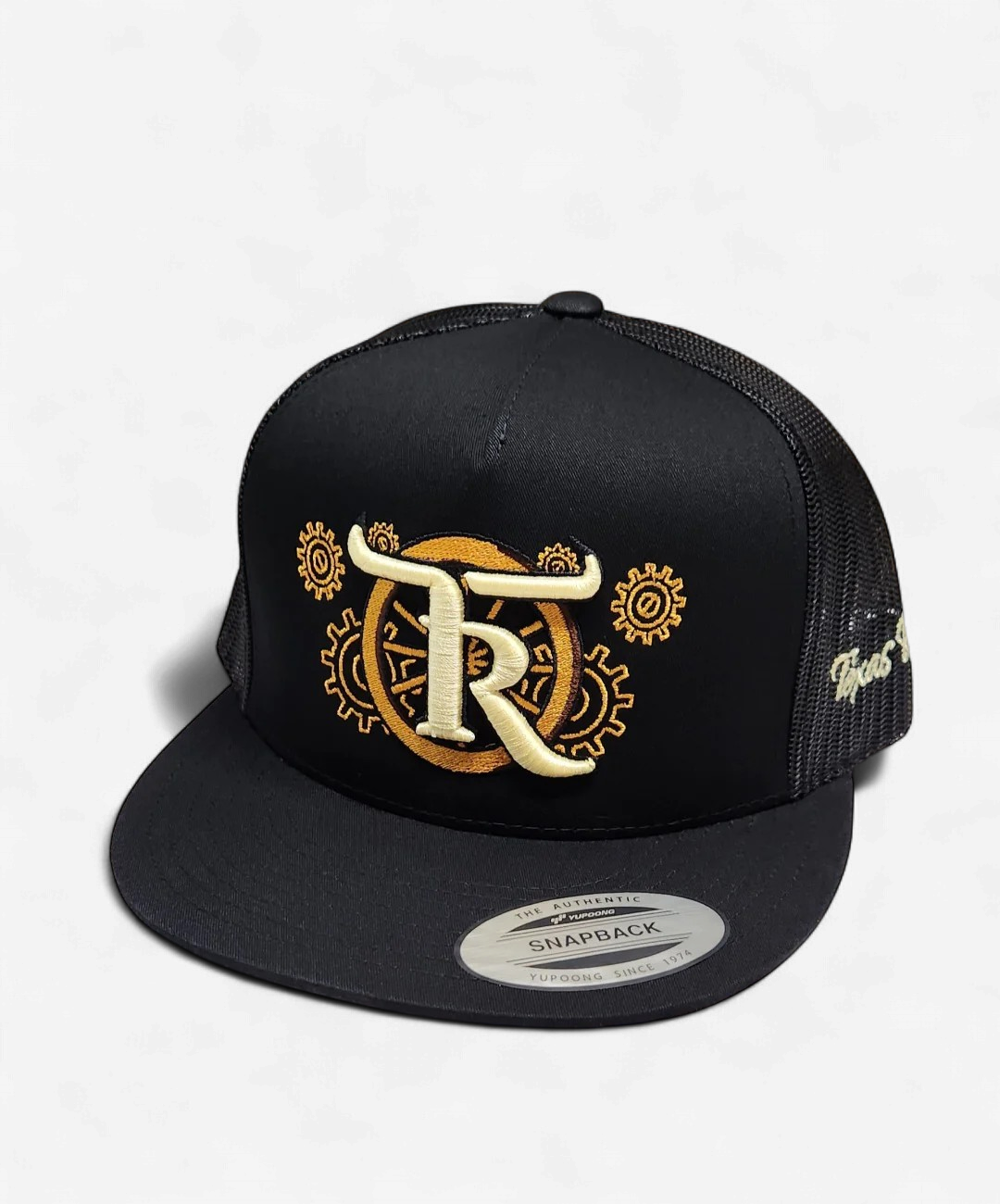 TEXAS RANCH GEARED CAP - BLACK/BLACK/YELLOW