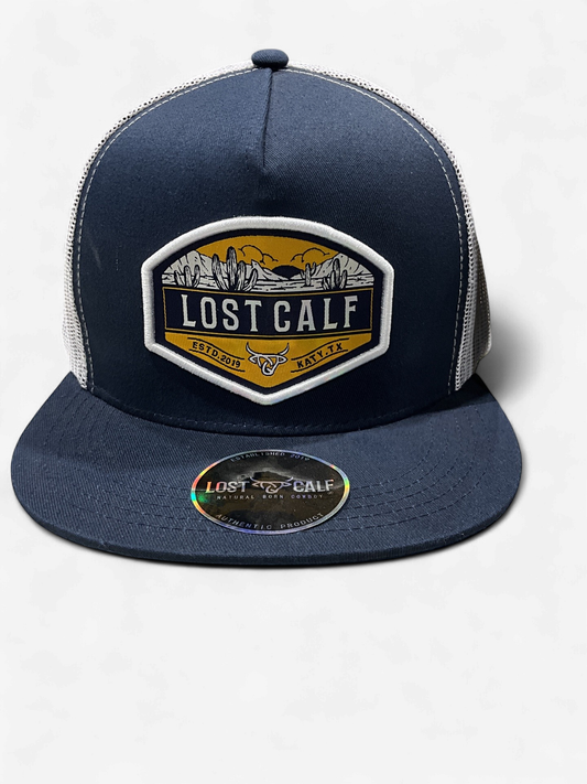 LOST CALF NAVY DESERT CAP