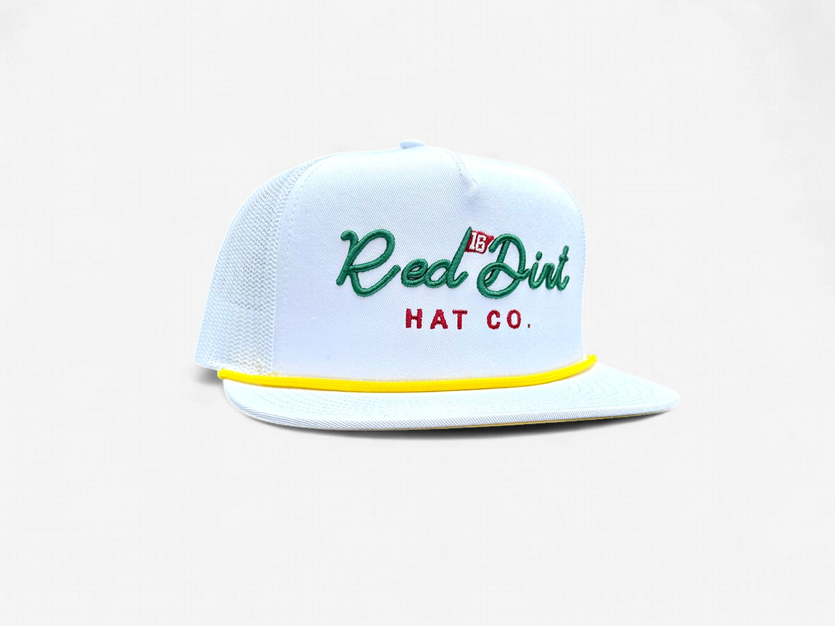 RDHC-507 | RED DIRT BIRDIE WHITE/WHITE GREEN ROPE CAP