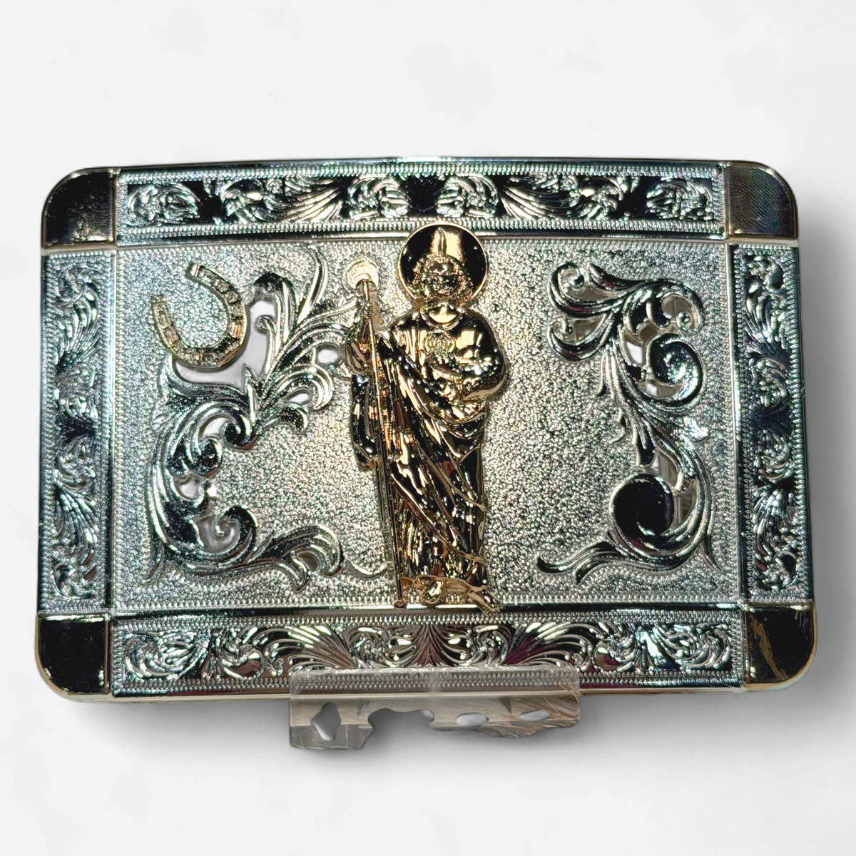 RANGER SILVER/GOLD SAN JUDAS SQUARE BUCKLE