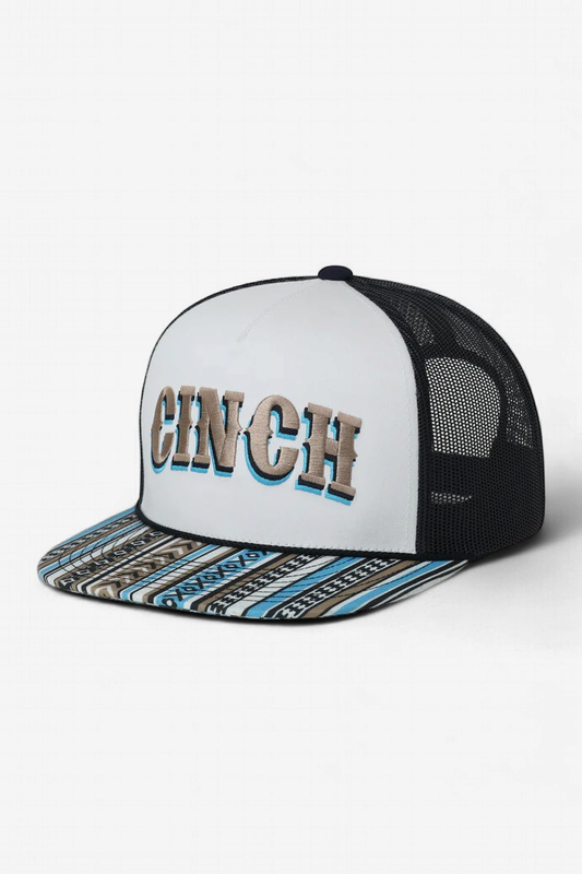 MCC0600615 | CINCH MENS WHITE/TAN FLEX FIT CAP