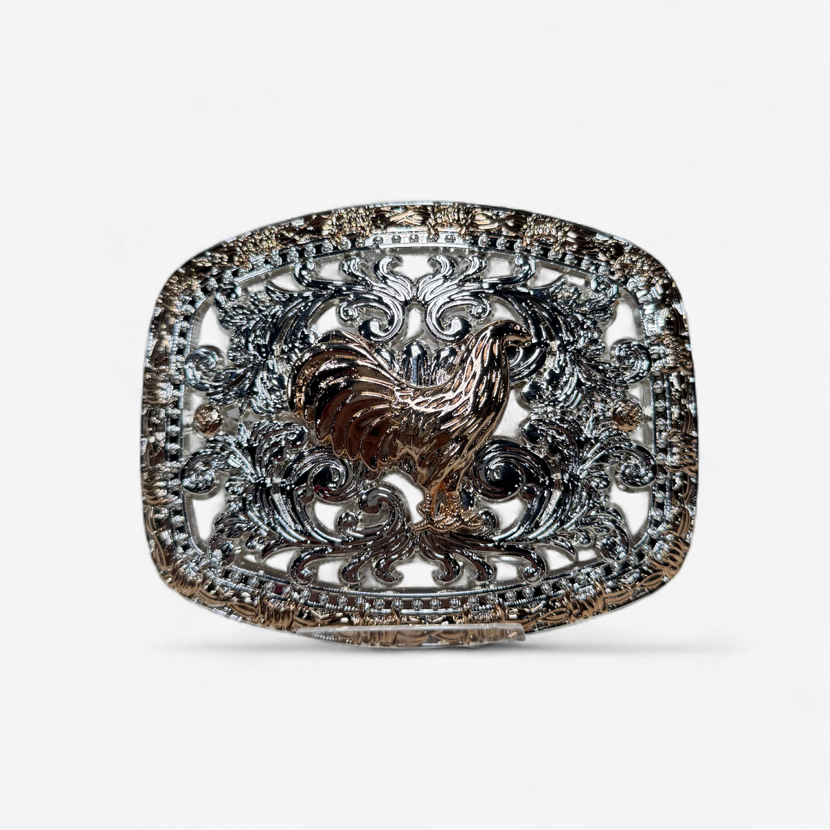 RANGER GOLD/SILVER ROOSTER TOOLED BUCKLE