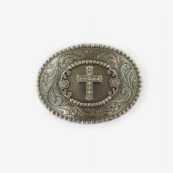 3756842C | BLAZIN ROXX OVAL CROSS SCROLLED BUCKEL