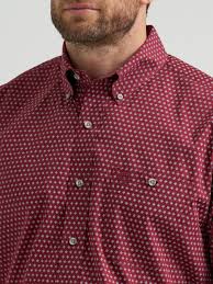 112369639 | WRANGLER MEN'S GEORGE STRAIT WHITE/WINE LS SHIRT