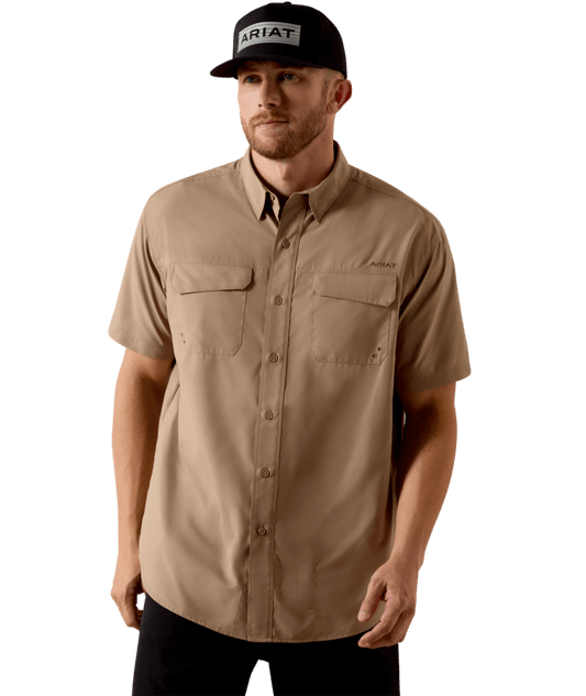 10071552 | ARIAT MENS VENTTEK OUTBOUND CLASSIC FIT SHIRT - TAUPE GREY