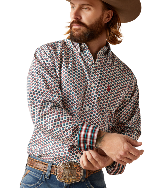 10047343 | ARIAT MEN'S WRINKLE FREE GRAYDEN CLASSIC FIT L/S SHIRT - WHITE