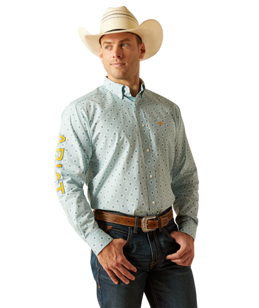 10051522 | ARIAT MEN'S TEAM COLTON CLASSIC FIT L/S SHIRT - AQUA