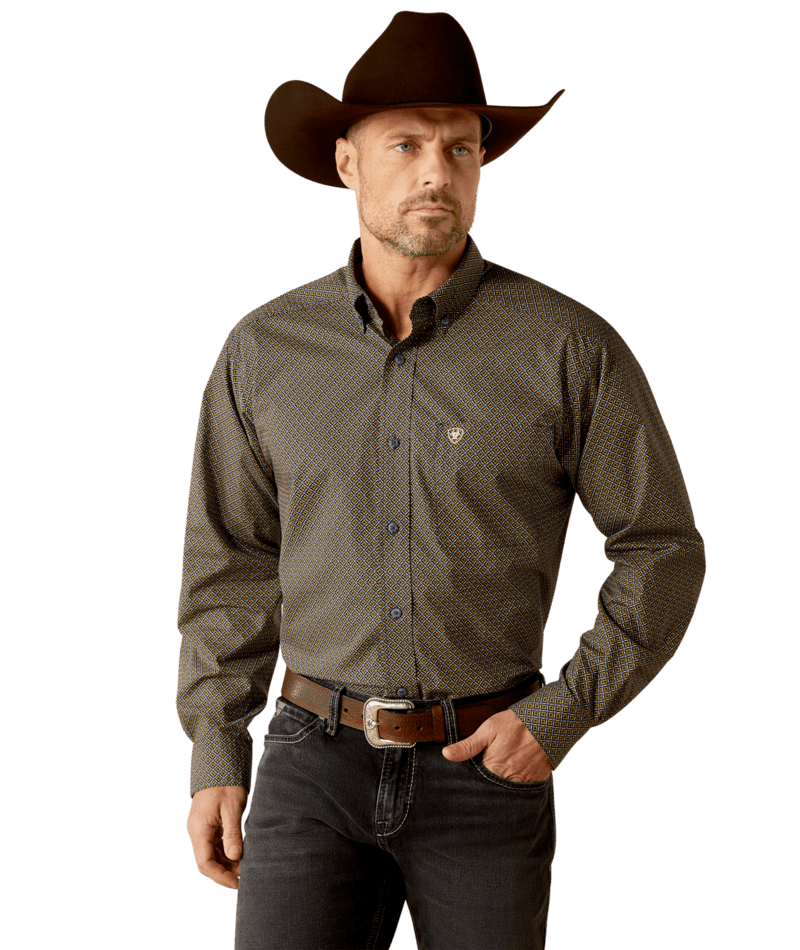 10052356 | ARIAT MEN'S ROYAL BLUE REAGAN CLASSIC FIT LS SHIRT