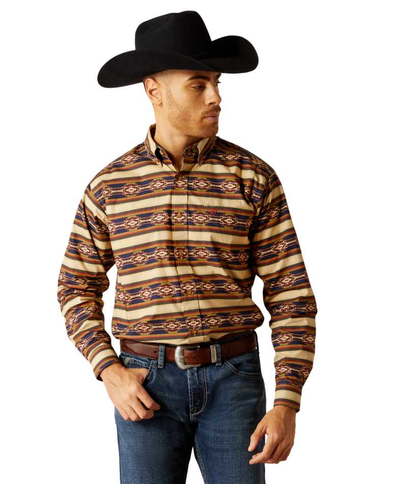 10052370 | ARIAT MEN'S STANFORD CLASSIC FIT L/S SHIRT - KHAKI