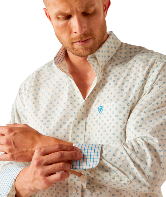 10054687 | MEN'S ARIAT WRINKLE FREE ADRIAN CLASSIC FIT L/S SHIRT - WHITE