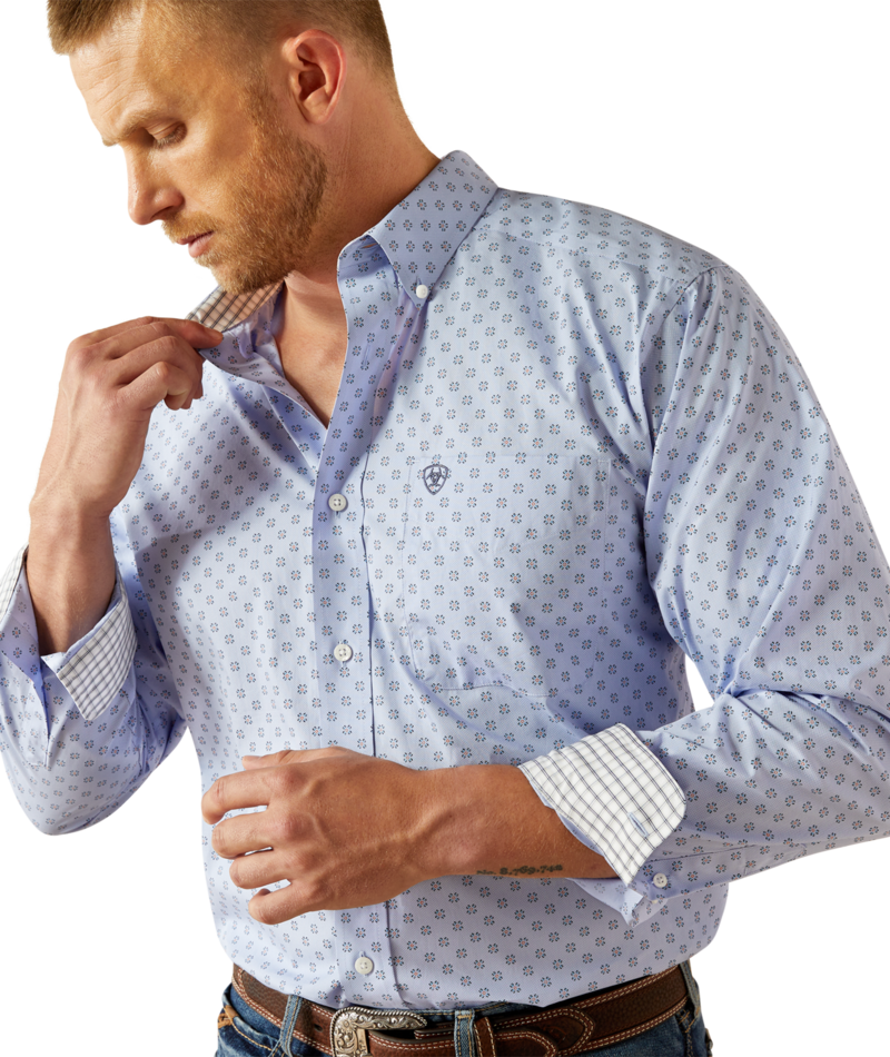 10054825 | ARIAT MEN'S WRINKLE FREE OTELLO CLASSIC FIT L/S SHIRT - PERIWINKLE
